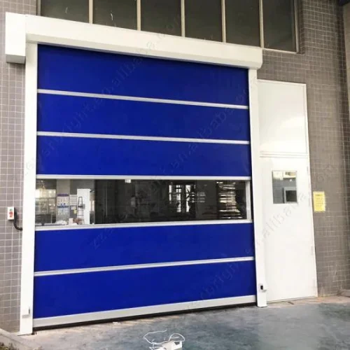 blue color high speed roll up door