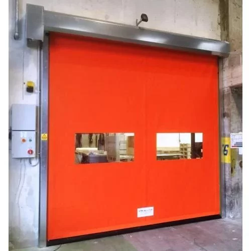 orange color high speed rapid roll up door