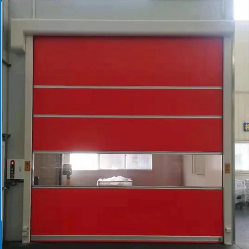 red color high speed rapid roll up door