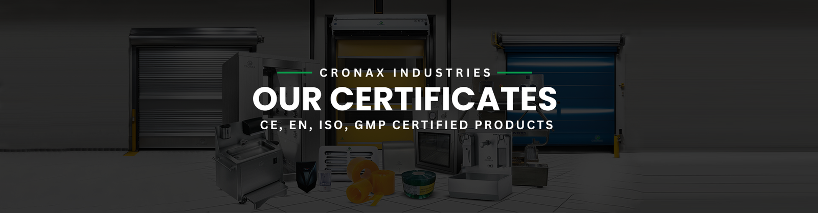 OUR CERTIFICATES - CRONAX INDUSTRIES
