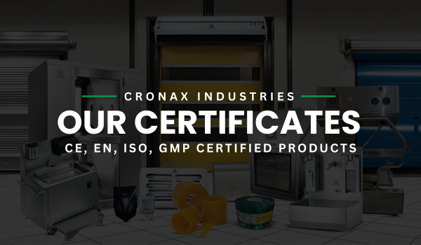 OUR CERTIFICATES - CRONAX INDUSTRIES