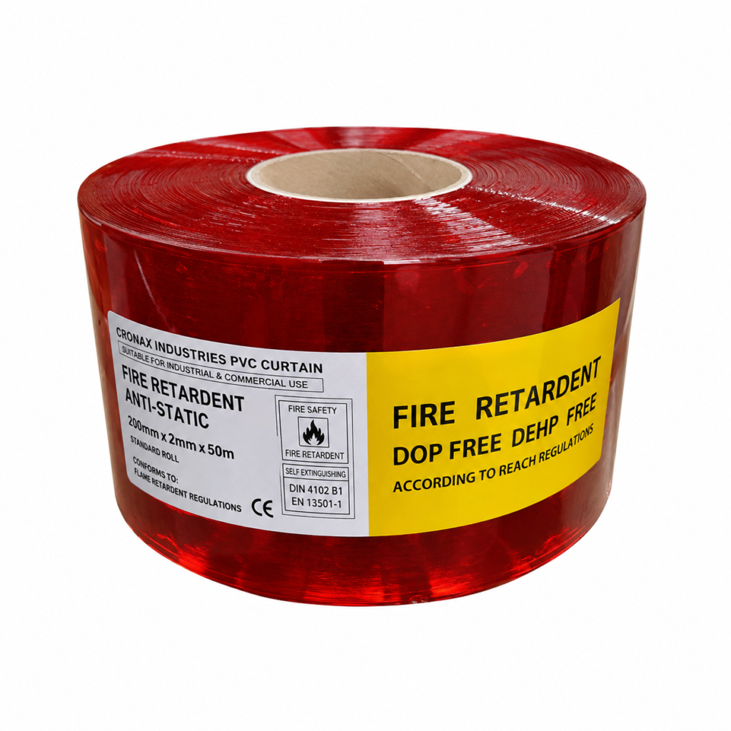 fire retardent pvc curtain roll
